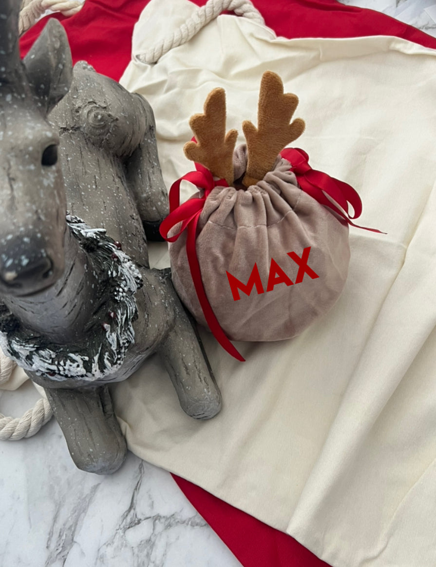 Mini Personalised Reindeer Bag