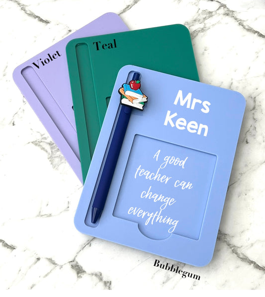 Personalised Teacher Post It Note & Pen Holder