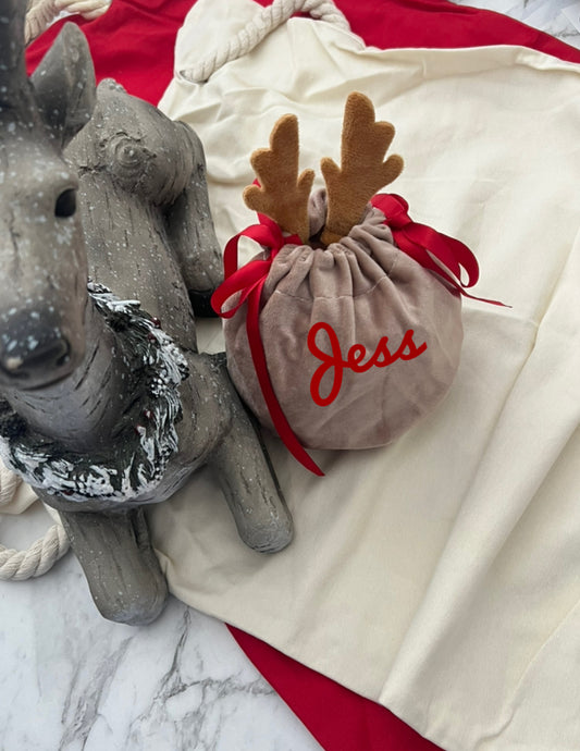 Mini Personalised Reindeer Bag