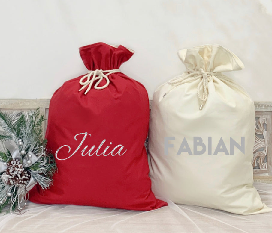 Canvas Santa Sack Cream