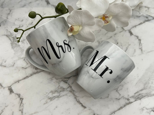 Personalised Marble Mugs