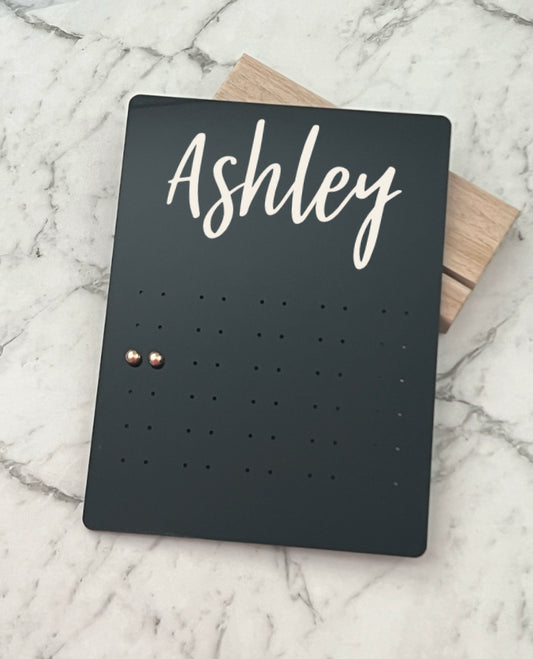 Personalised Rectangle Earring Holder