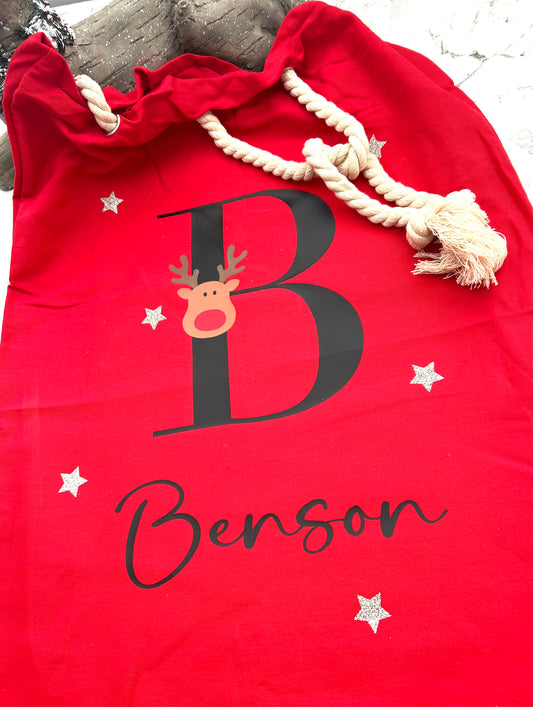 Reindeer Santa Sack